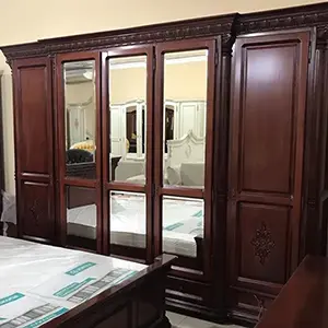 Шкаф 5 дверный "Венеция Люкс" Орех 373  купить в интернет магазине Мебель из массива. Звоните +7 495 961-63-63 Шкафы для одежды из массива дерева