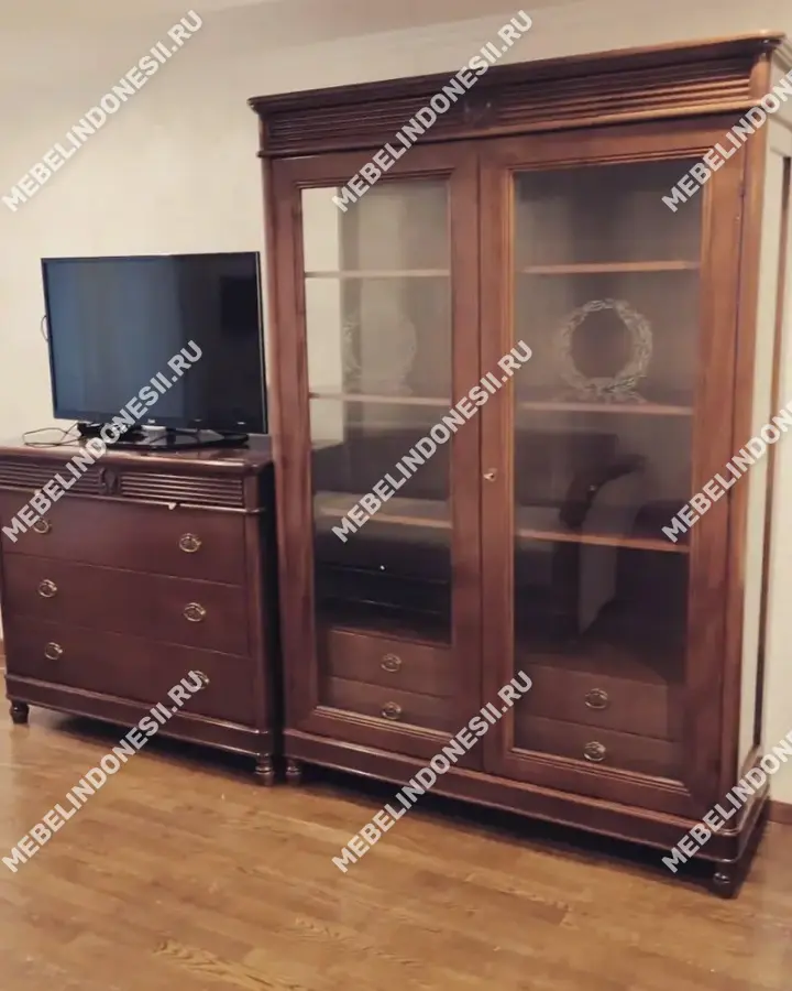 Комод широкий "Мария Сильва" Орех MS904  купить в интернет магазине Мебель из массива. Звоните +7 495 961-63-63 Комоды из массива дерева