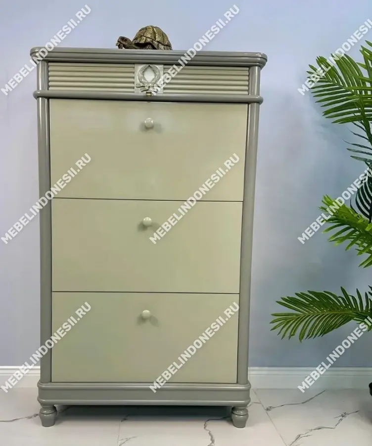 Комод для обуви высокий "Мария Сильва" Орех MS842  купить в интернет магазине Мебель из массива. Звоните +7 495 961-63-63 Обувницы из массива дерева